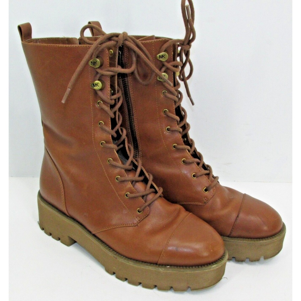 Michael Kors Bryce Leather Platform‎ Combat Boot - Women's Size 8.5 M